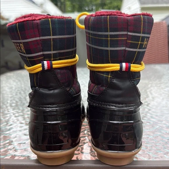 Hilfiger Plaid and Black Duck Boots - Picture 4 of 8